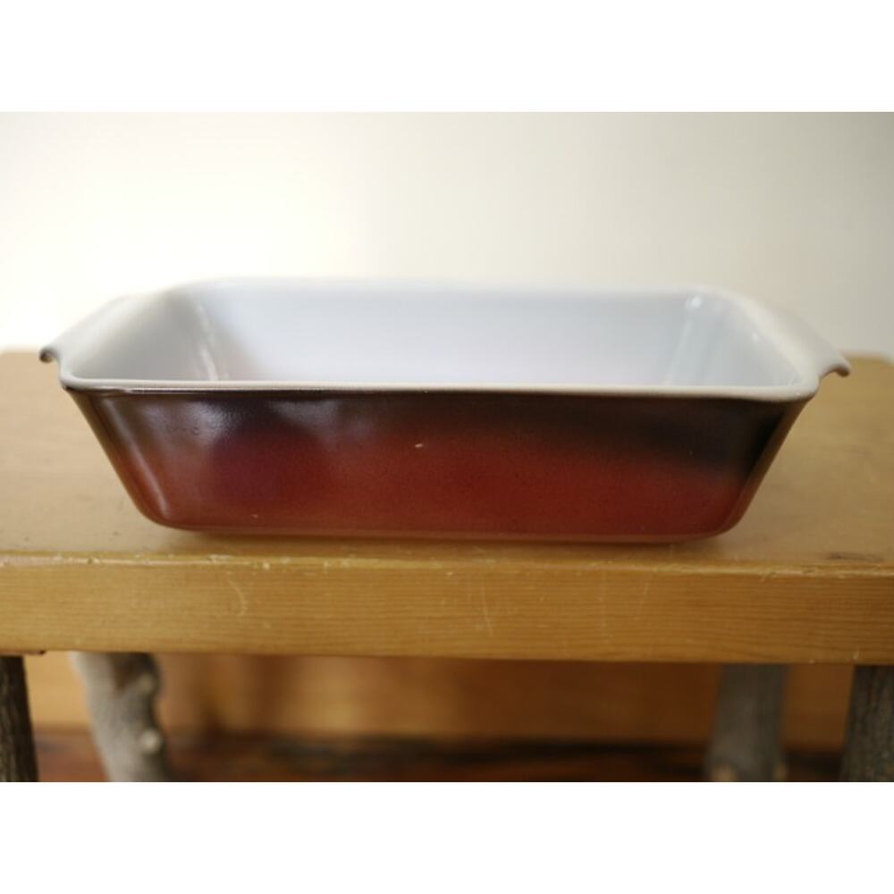 Vintage Anchor Hocking Fire King Ombre Brown Casserole Loaf Baking Dish 1 qt 441